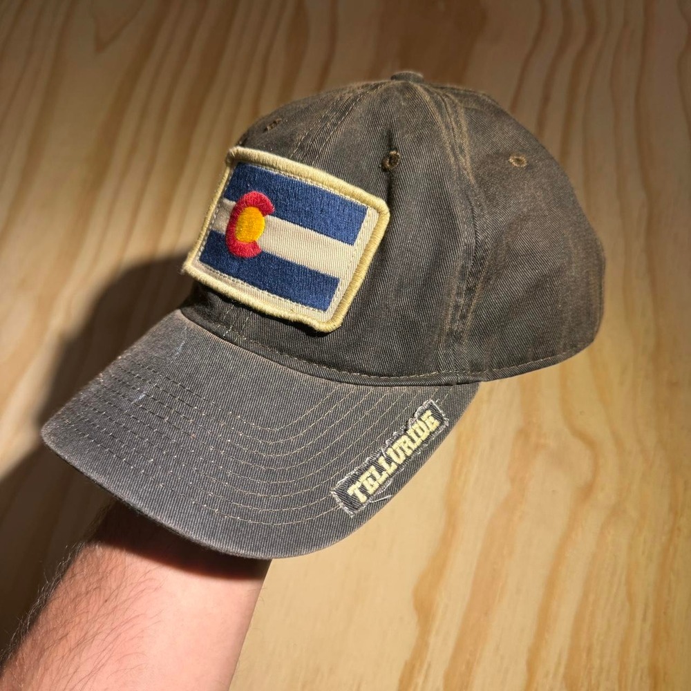 Legacy Colorado Telluride Trucker Hat Brown Snapback Colorado Flag Patch Cap